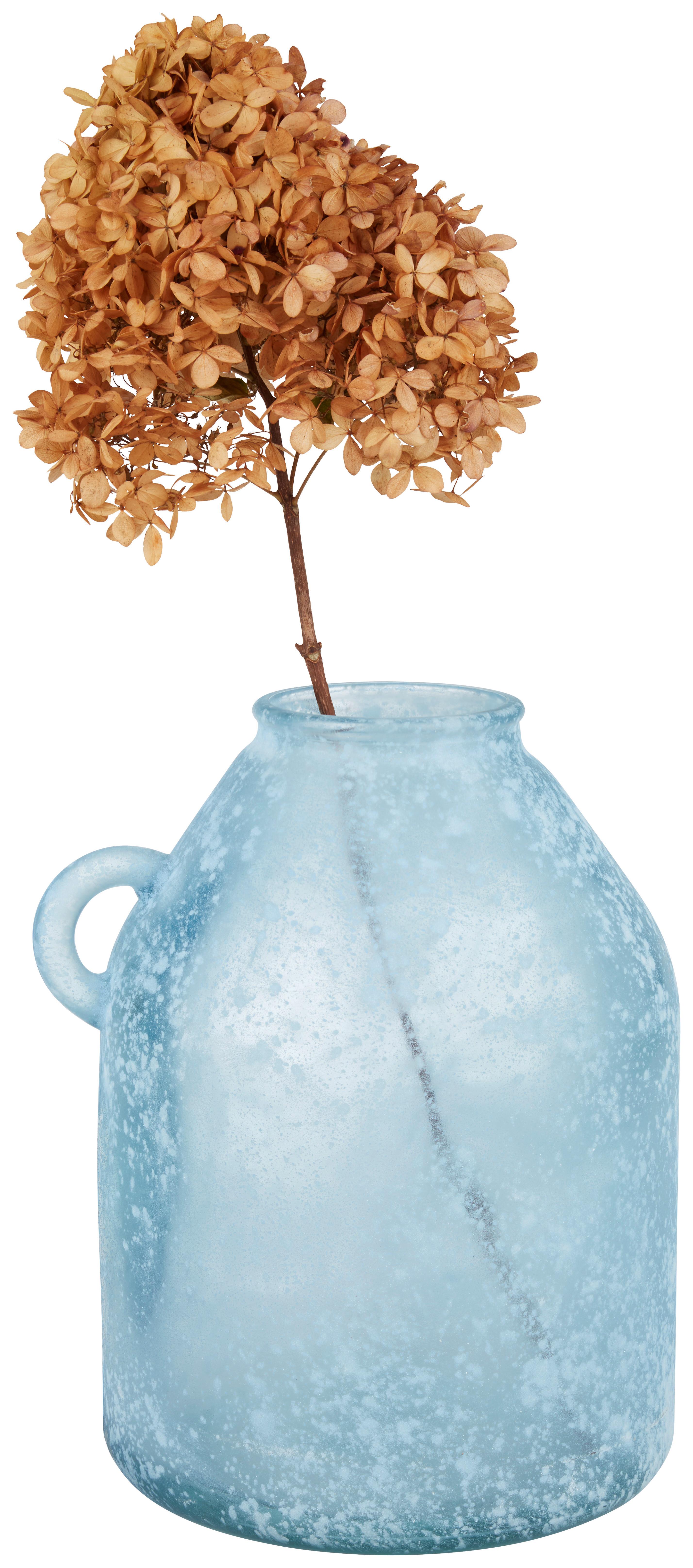 Vaza Florero - modra, steklo (21/25,5cm) - Premium Living