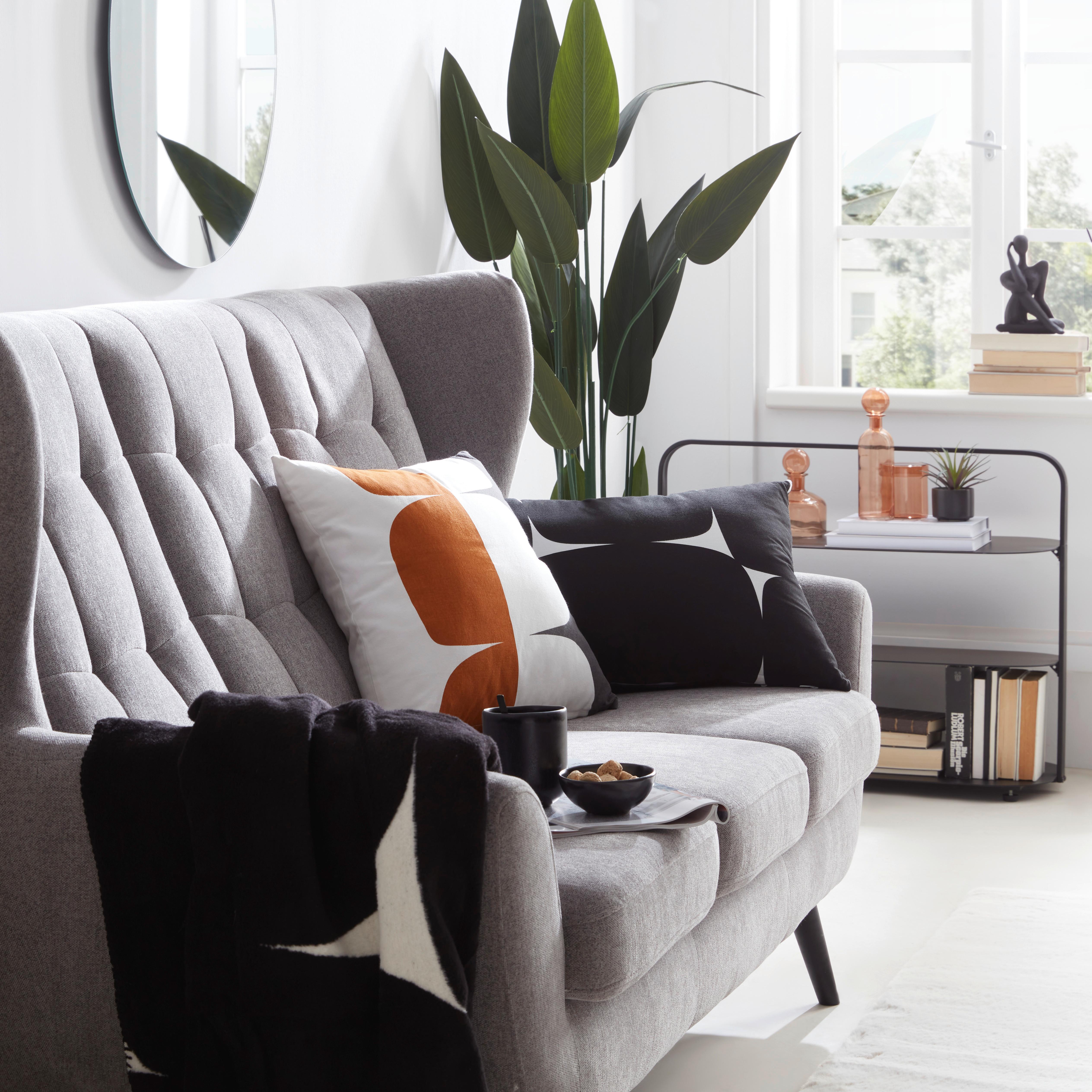 Decke Pebble Stone in Schwarz/Weiß ca. 130x170cm - Schwarz/Weiß, MODERN, Textil (130/170cm) - Modern Living