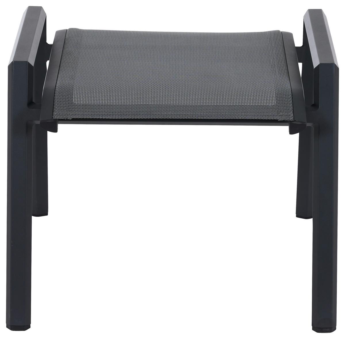 Gartenhocker Tauro Anthrazit - Anthrazit, Basics, Kunststoff/Metall (59/47/56,5cm) - Siena Garden