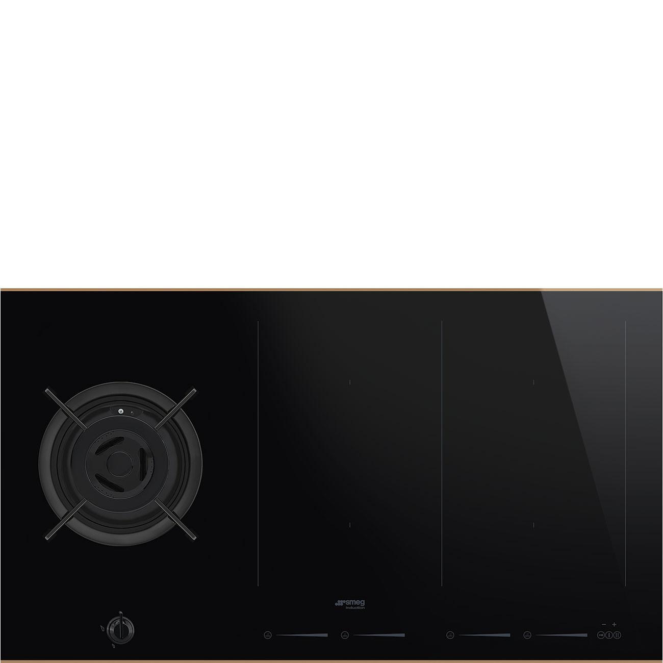 Induktionskochfeld PM6912WLDRDE in Schwarz - Schwarz (90/51cm) - SMEG