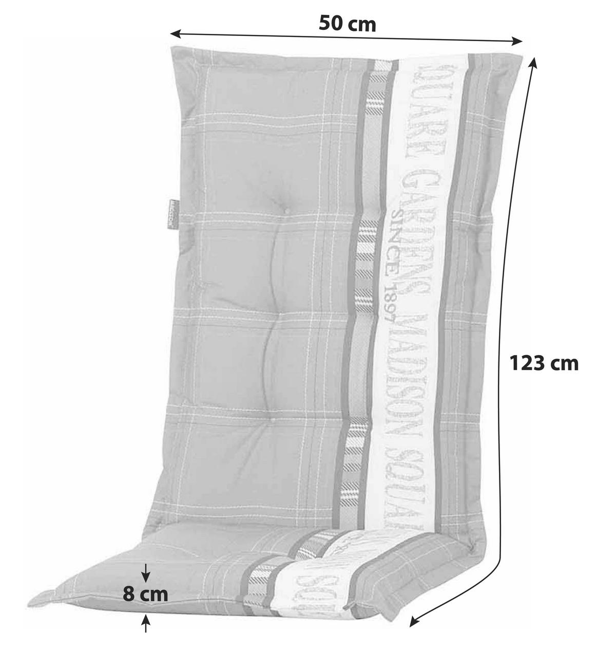 Sesselauflagen-Set Garden 4-tlg. Hochlehner Grau - Grau, KONVENTIONELL, Textil (50/8/123cm) - Ambia Garden