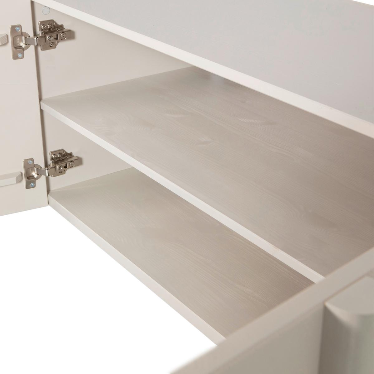 Lowboard Basu Hellgrau B: 200cm - Hellgrau, Design, Holz (200/53/46cm) - Livetastic