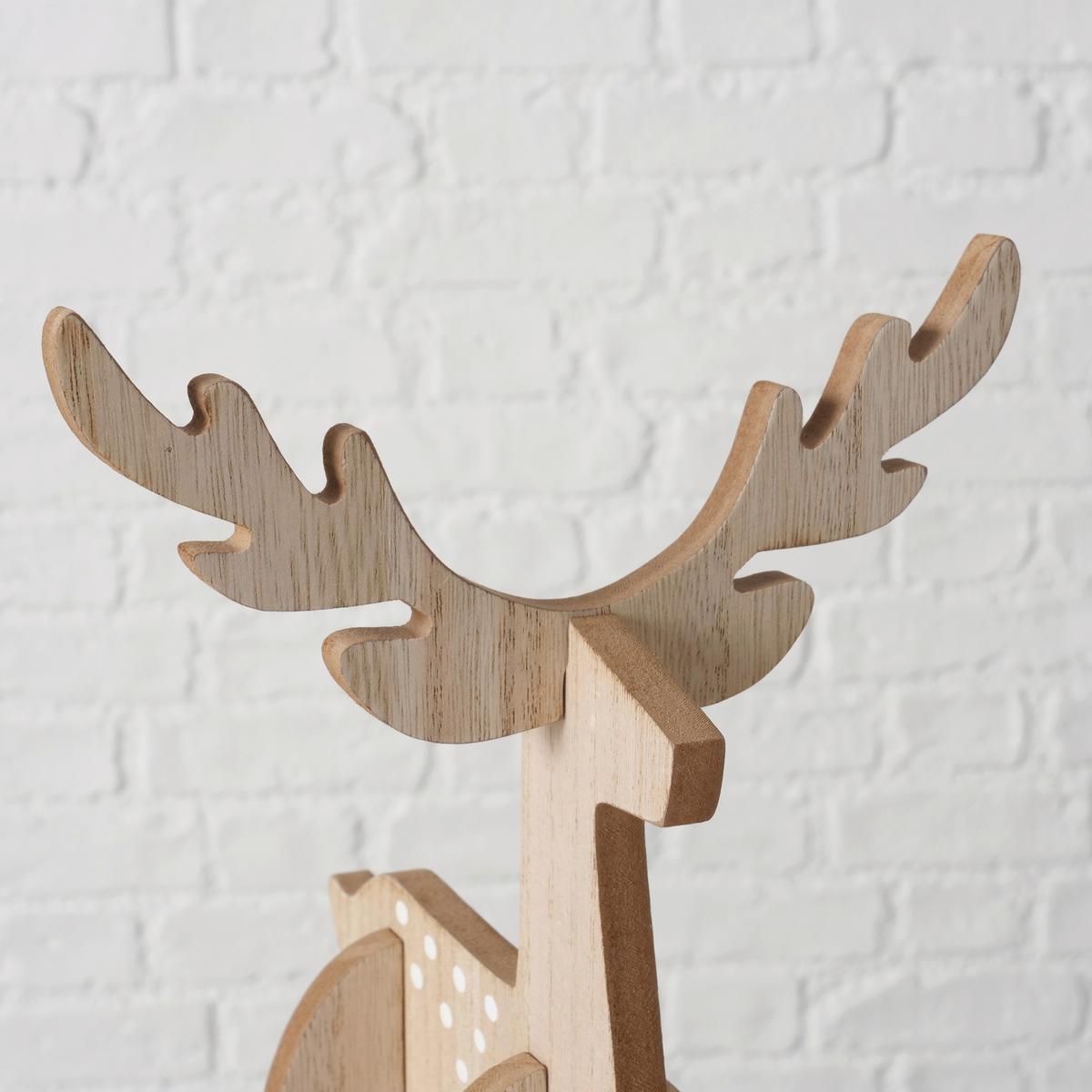 Dekorentier Rugen Naturfaben - Naturfarben, KONVENTIONELL, Holzwerkstoff (17/30/17cm) - Modern Living