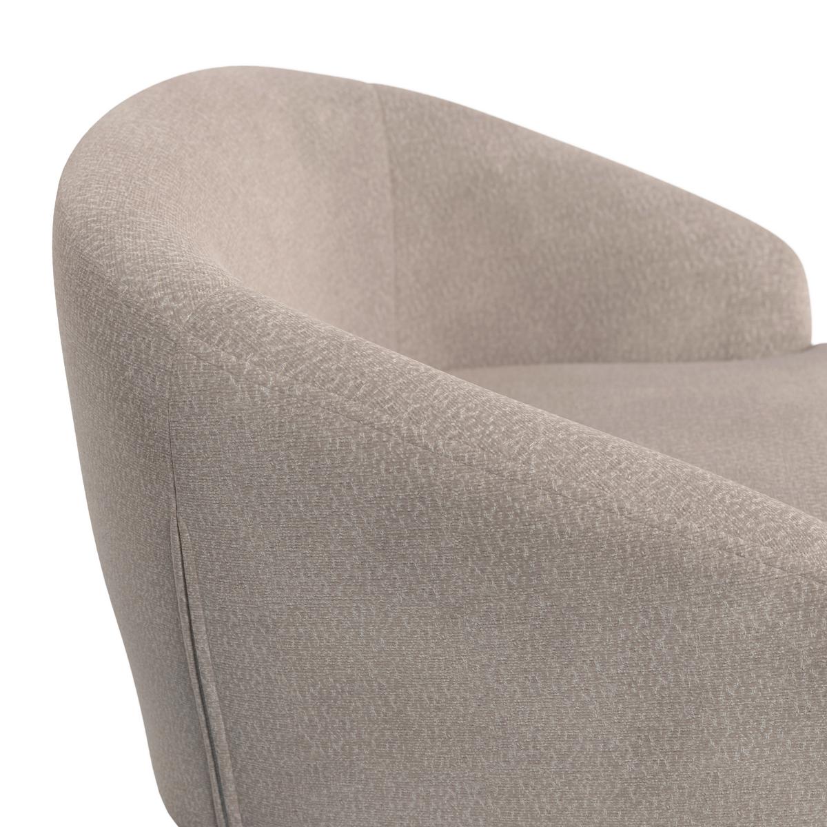 Sessel Sonja Chenille Creme - Creme/Naturfarben, MODERN, Holz/Textil (71/69/68cm)