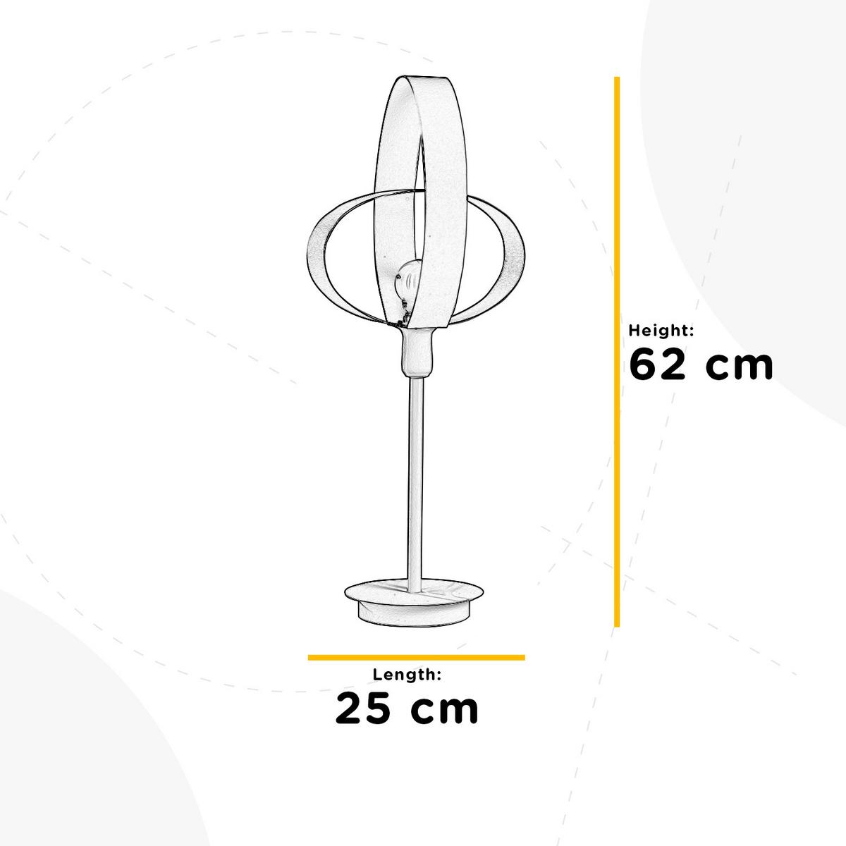 Tischleuchte Serena Weiß max. 6 Watt - Weiß, Design, Metall (25/62cm)