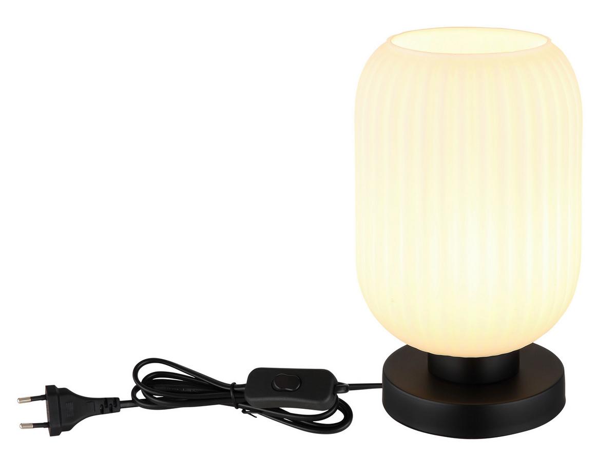 Tischleuchte Normy Champagner max. 40 Watt - Champagner/Schwarz, KONVENTIONELL, Glas/Metall (14/24cm) - Globo