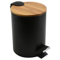 Treteimer Adonis - Schwarz, Konventionell, Holz/Kunststoff (25,5/20,5/26,5cm) - Spirella