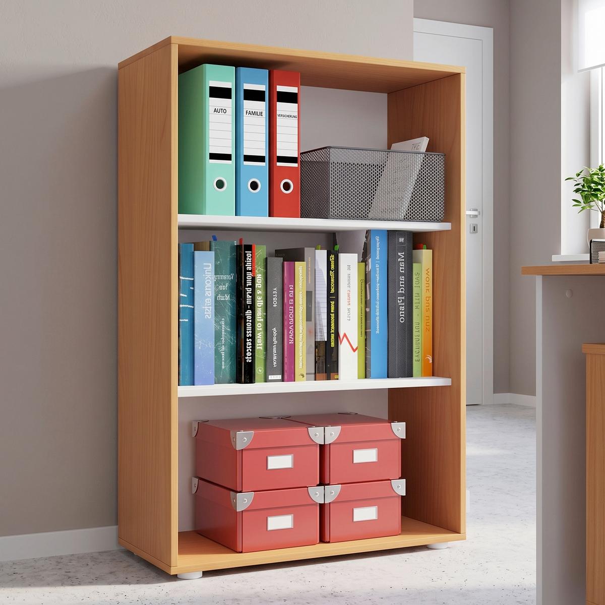 Etajeră Pentru Documente Lona Xl - culoare lemn fag, Basics, material pe bază de lemn (70/105/37cm) - P & B