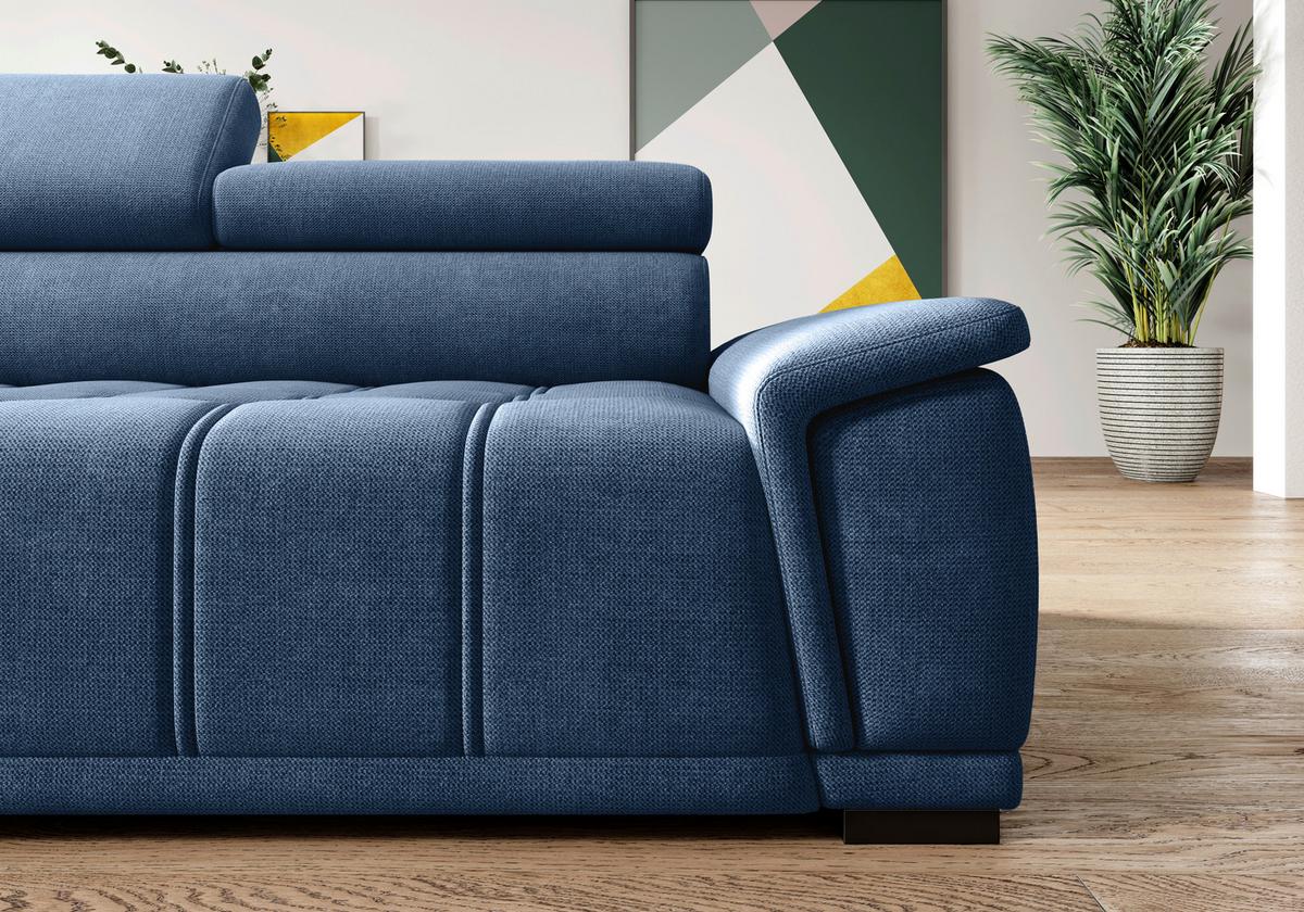 Kutna Garnitura Gremio - tamno plava/crna, Moderno, tekstil/plastika (106/283cm) - Modern Living