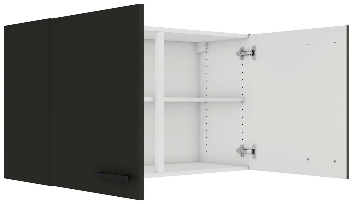 SZAFKA KUCHENNA GÓRNA OPTIKULT - antracytowy/czarny, Basics, materiał drewnopochodny/metal (100/57,6/34,6cm) - Optifit