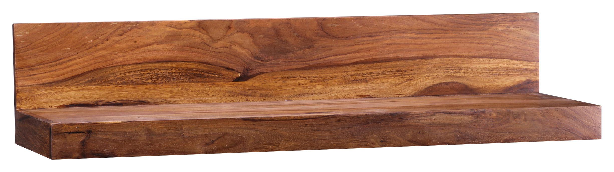 Wandregal "WL1.574" , aus Sheesham - Sheeshamfarben, MODERN, Holz (80/17/23cm) - MID.YOU