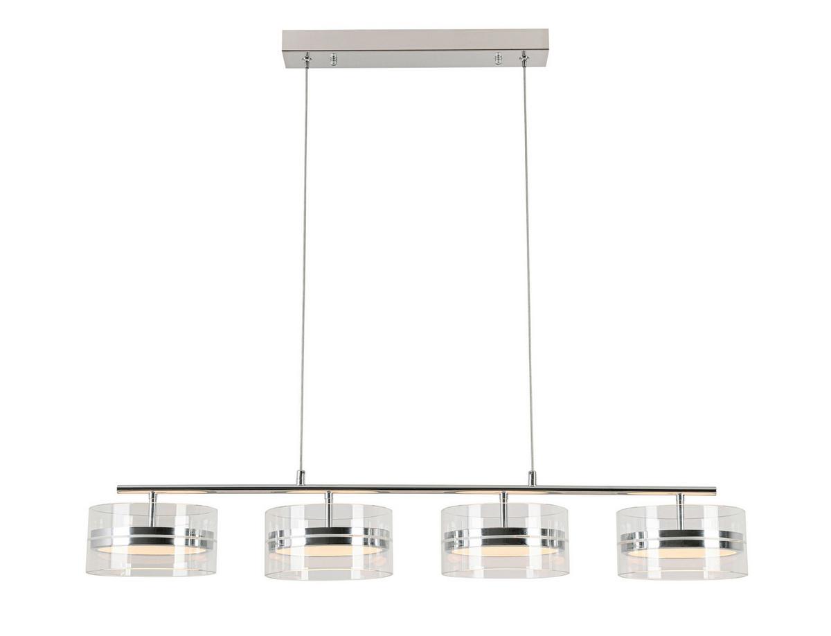 LAMPA WISZĄCA LED LUCA *SBN*SH* - kolor chromowy, Design, tworzywo sztuczne/metal (93/18/120cm) - Novel