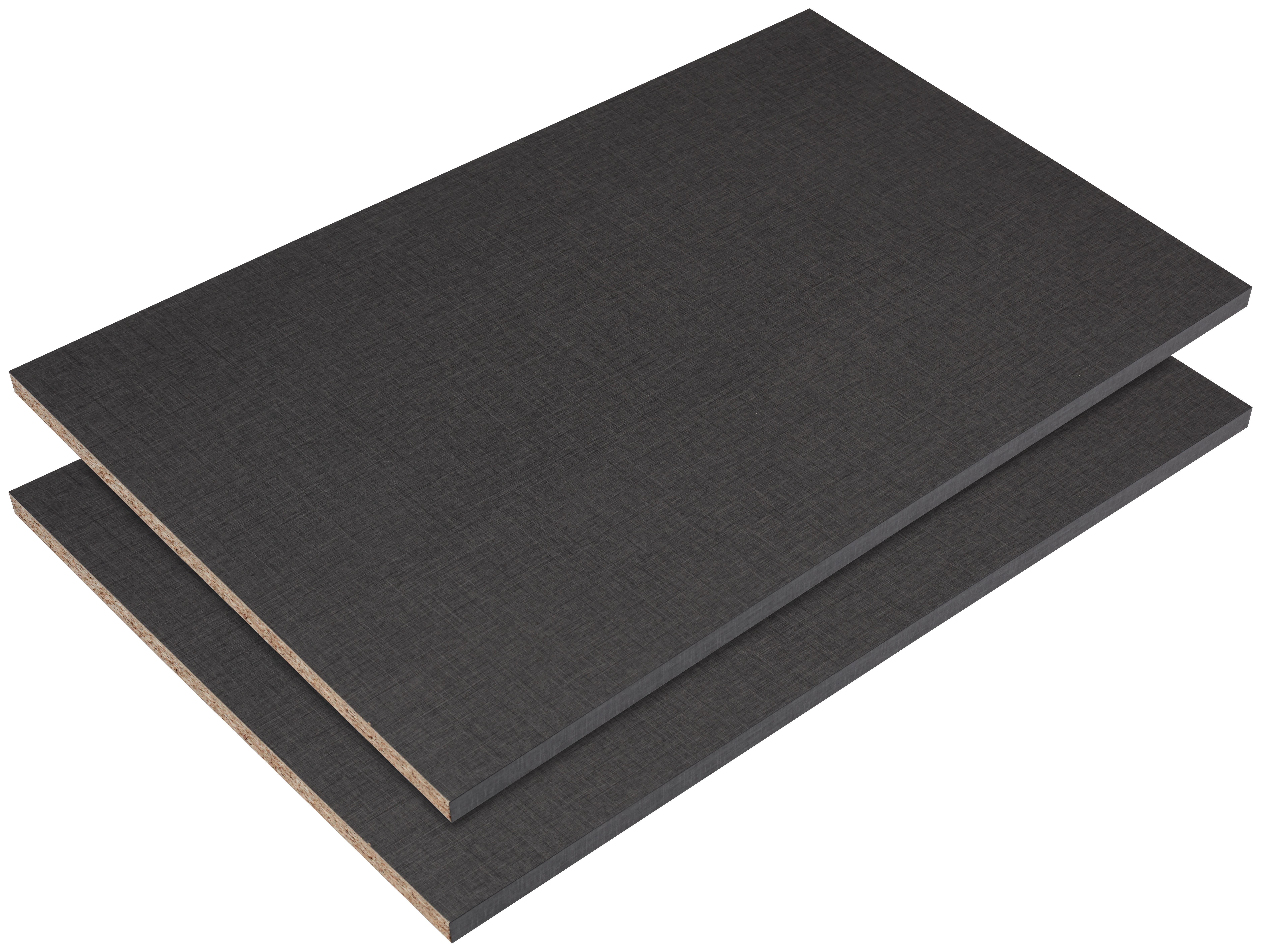 Set Polica Tokio - tamno siva, drvni materijal (82,6/2,2/51,5cm) - Modern Living