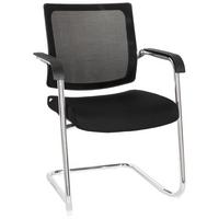 Konferenčni Stol Levia V, Črna - črna, Moderno, kovina/tekstil (48/90/58cm) - MID.YOU