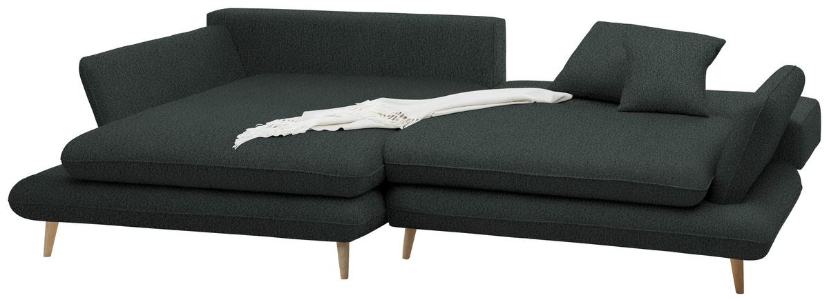 Kutna Garnitura Monte - boje grafita/prirodne boje, Romantično / ladanjski, tekstil/drvo (181/283cm) - Premium Living