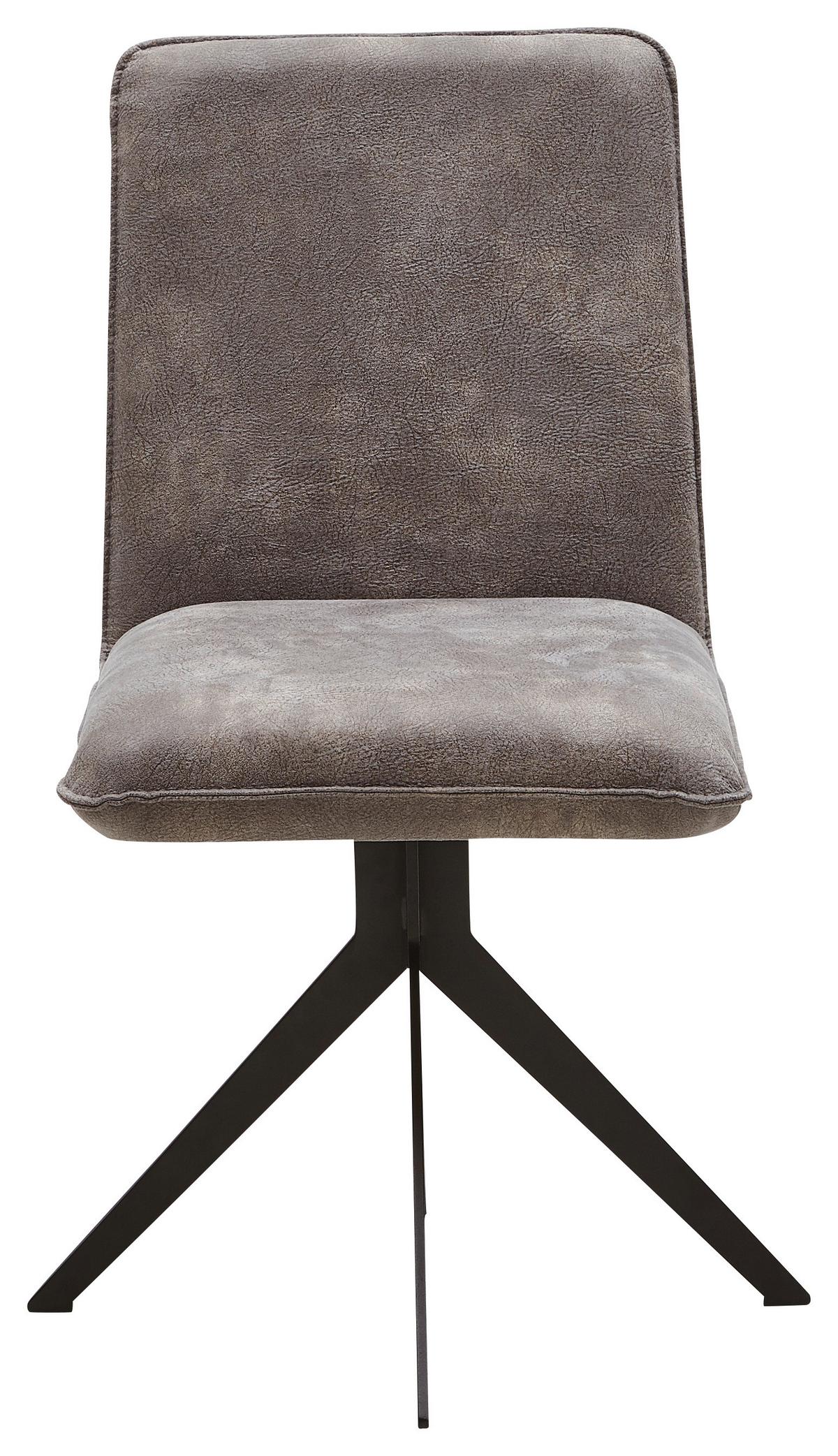 KRZESŁO MALIBU - czarny/szarobrązowy, Design, metal/tkanina (46,5/87/64cm) - Voleo