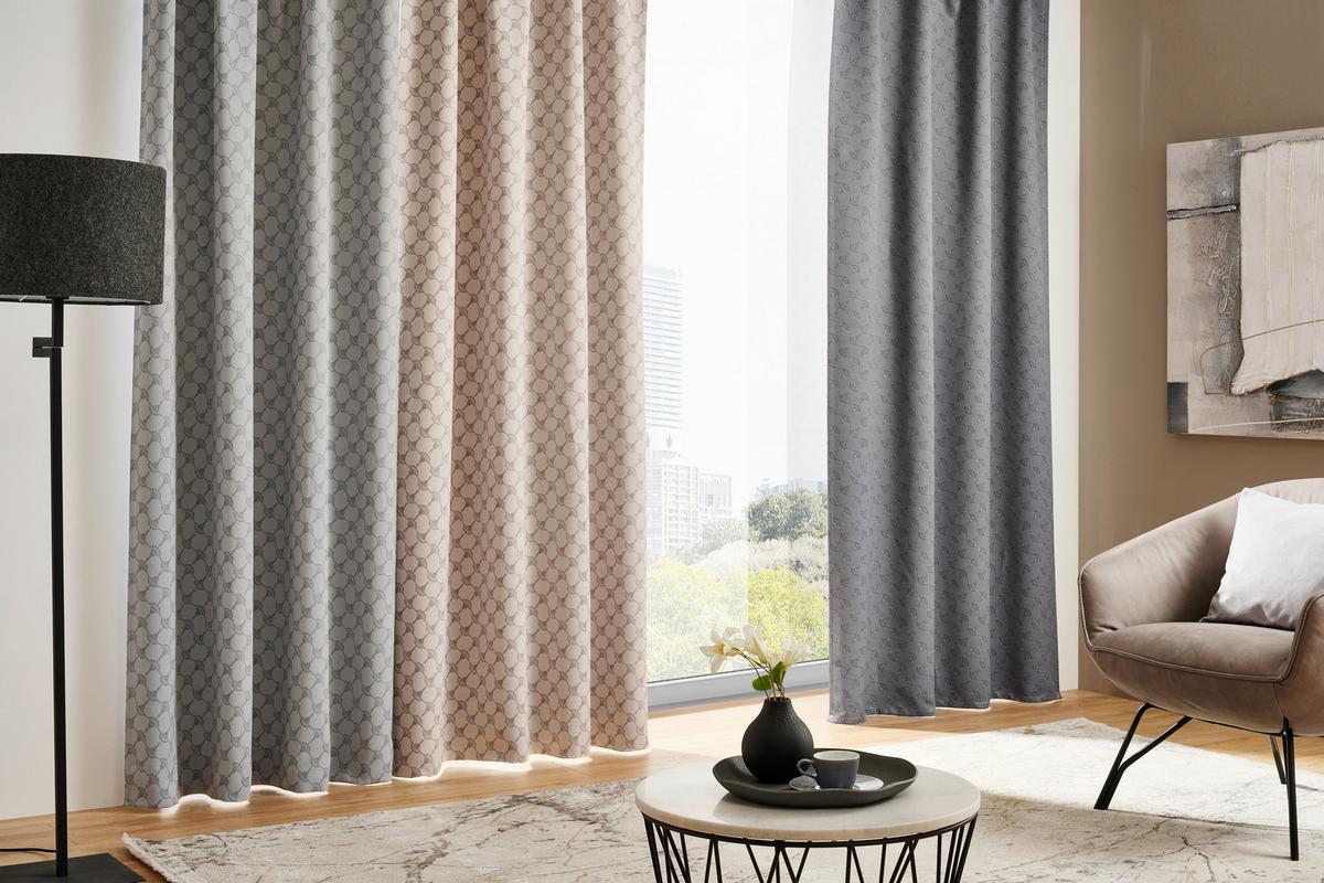 ZASŁONA GOTOWA J-SHADE JOOP! - beżowy, Design, tkanina (130/250cm) - Joop!