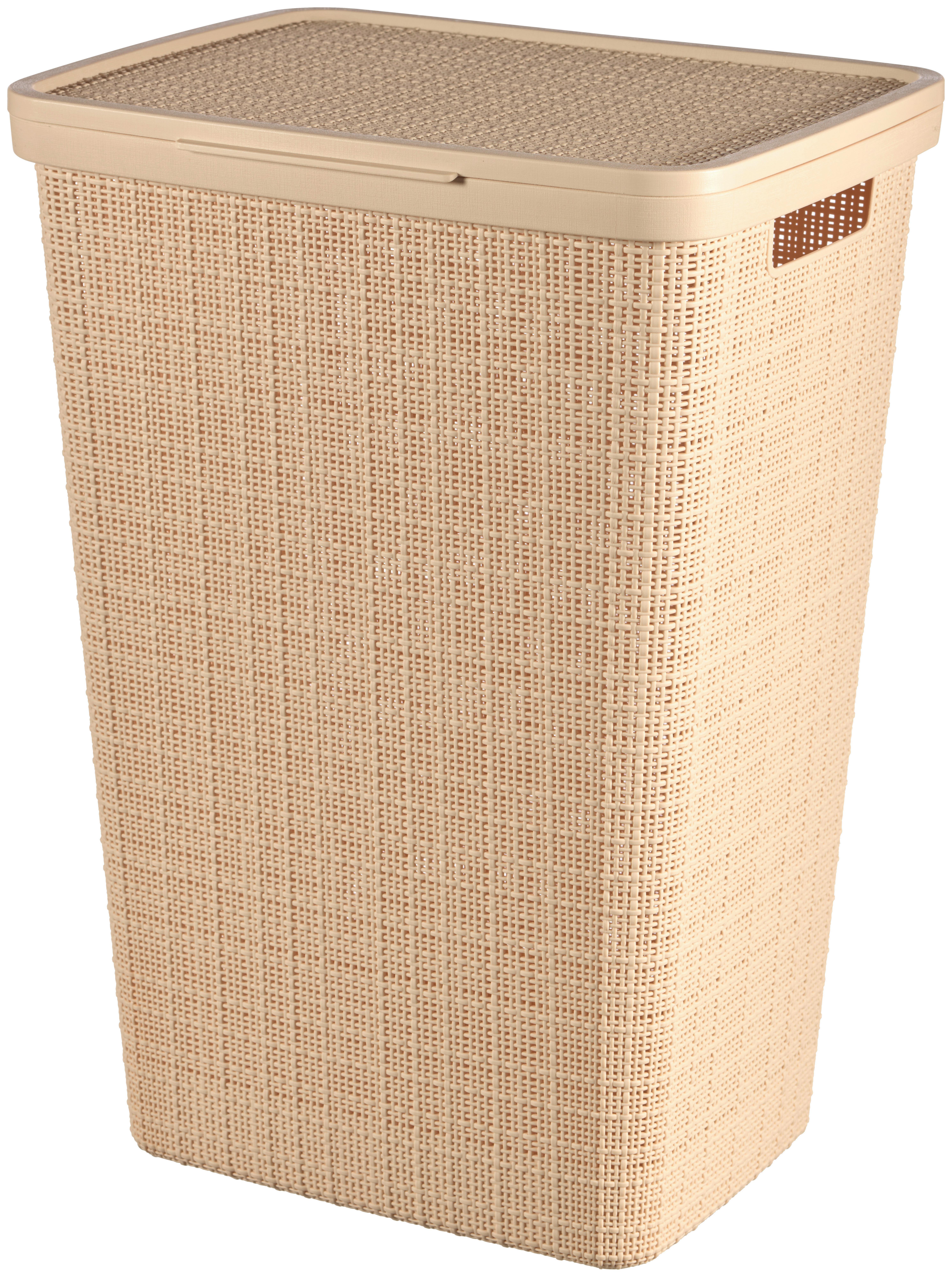 Szennyestartó Jute - krémszínű, műanyag (43/58,2/34cm) - Curver