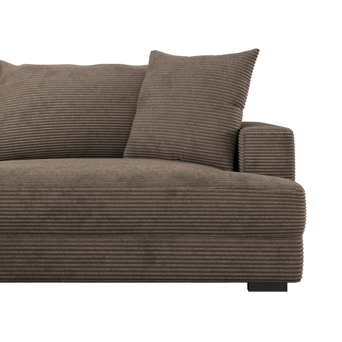 Ugaona Garnitura Pelle - svetlobraon/crna, Moderno, tekstil (180/265cm)