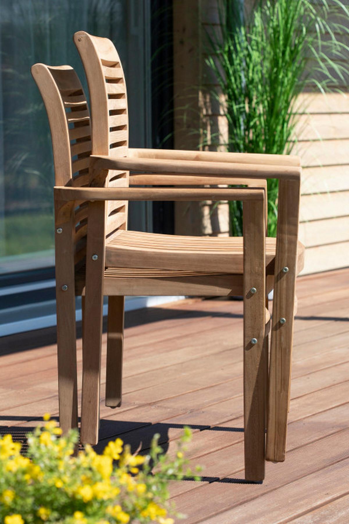 Gartensessel Woodie Teak - Basics, Holz (63/92/52cm) - Gardenson