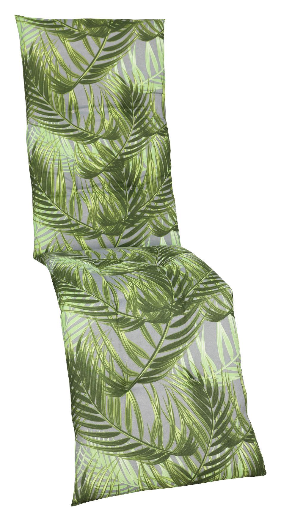 Relaxsesselauflage Grün ca. 48x5x168cm - Grau/Grün, Basics, Textil (48/5/168cm)