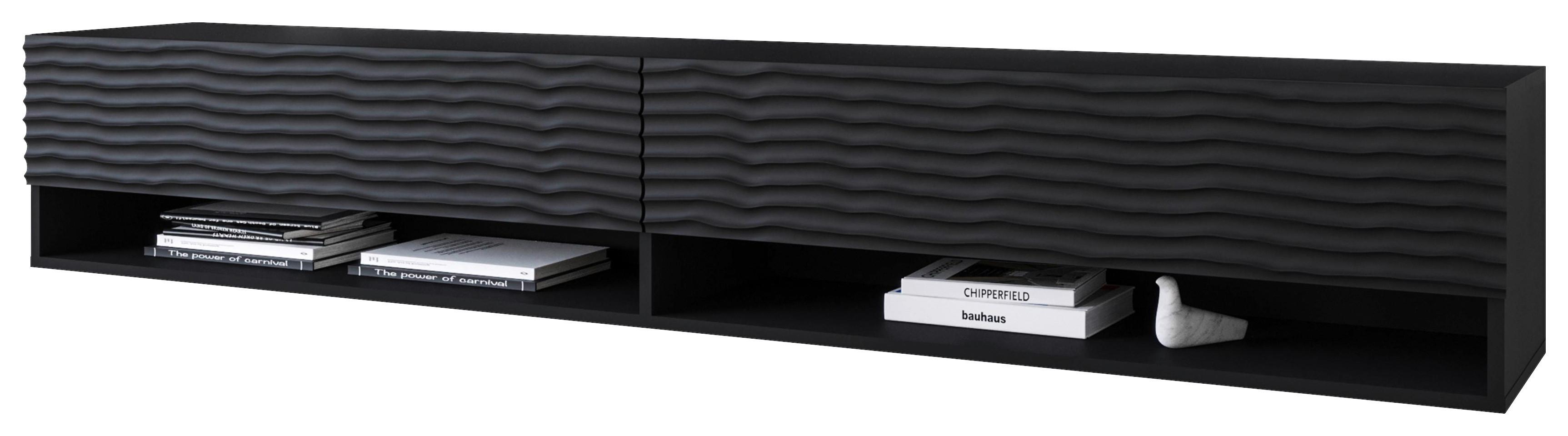 Komoda Lowa - siva/crna, Lifestyle, drvni materijal/plastika (180/30/32cm) - P & B