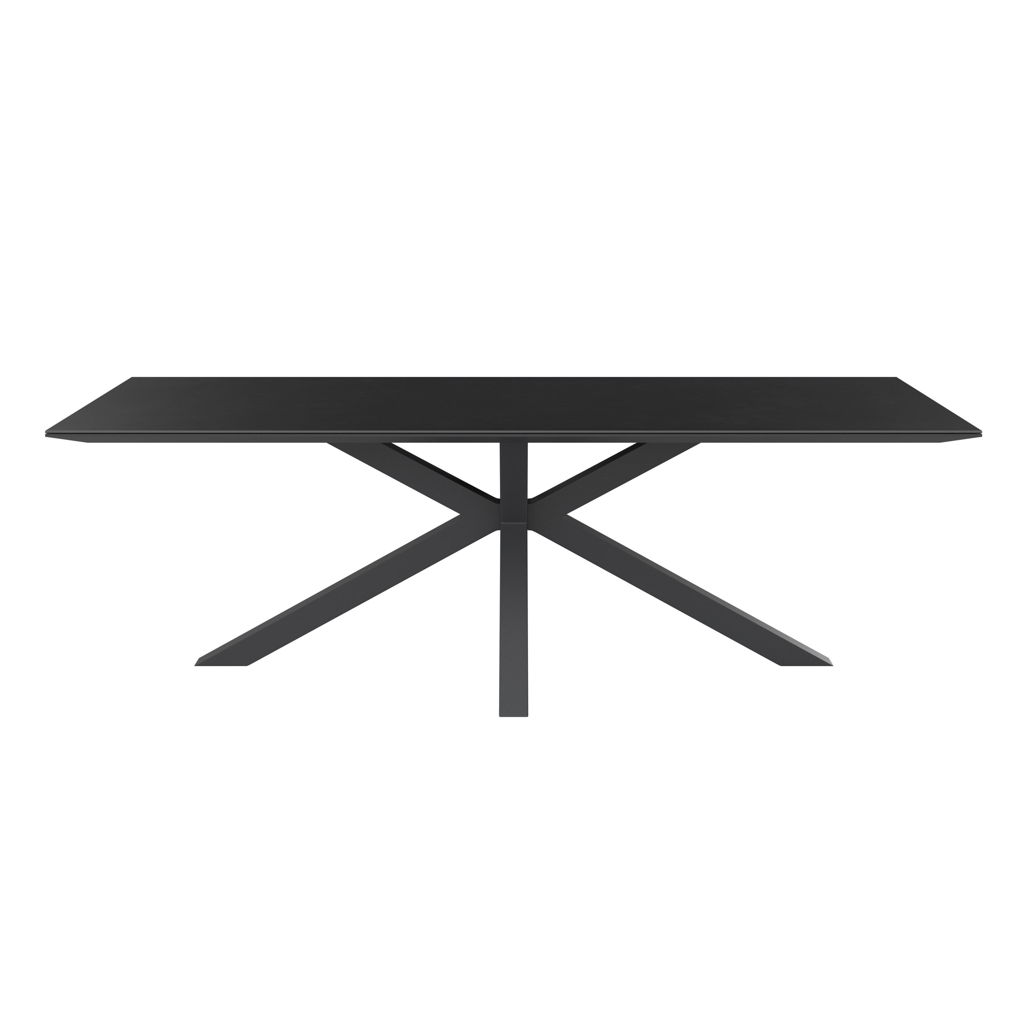 Gartentisch Marbella Anthrazit Aluminium - Anthrazit, MODERN, Glas/Metall (240/100/75cm) - Mömax
