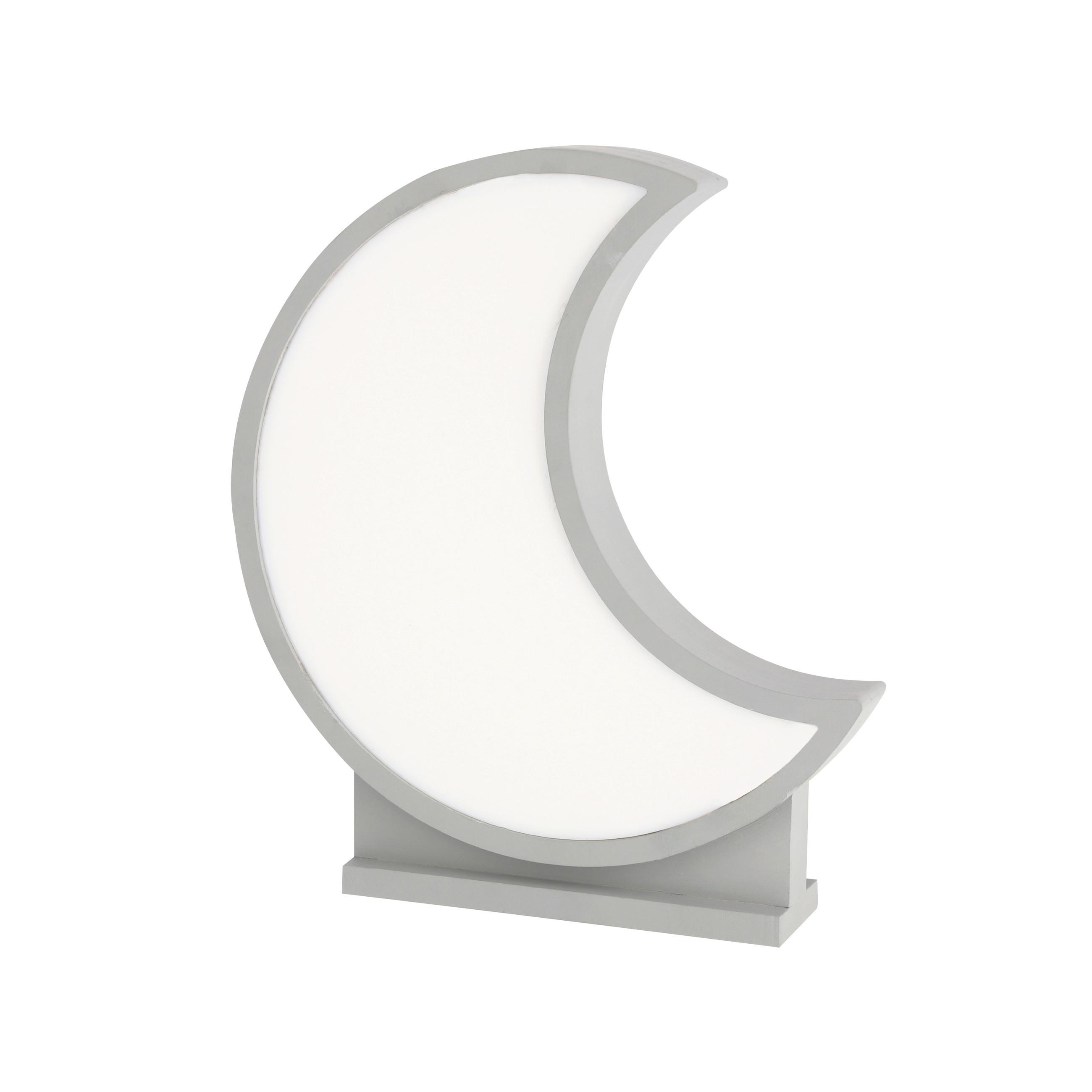 Dječja Stolna Svjetiljka 41-11640 Moon - siva, Basics, drvni materijal/plastika (26/5/29.5cm)