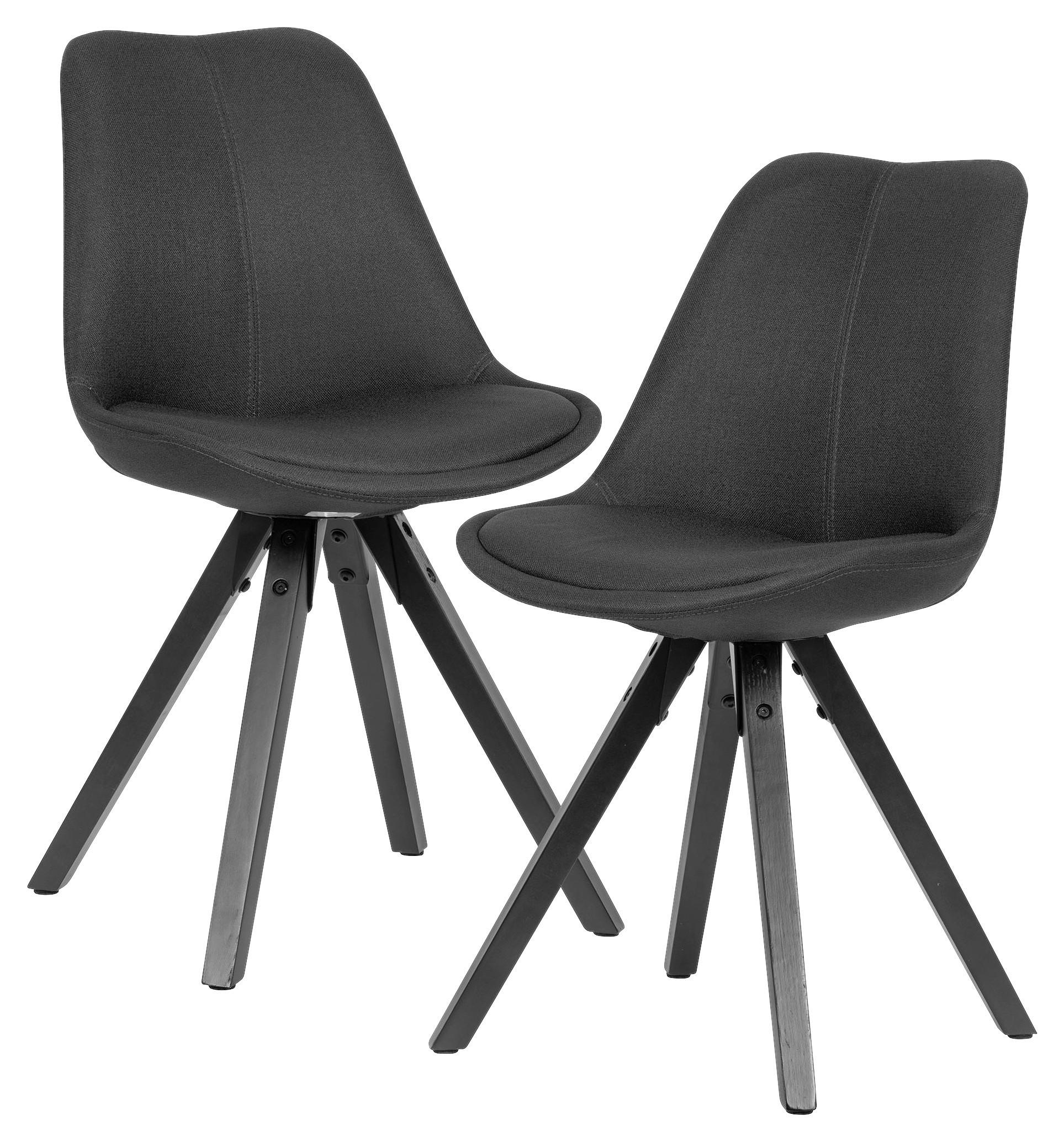 Set Stolov Wl6.122 - črna/antracit, Moderno, tekstil/les (49/87cm) - MID.YOU