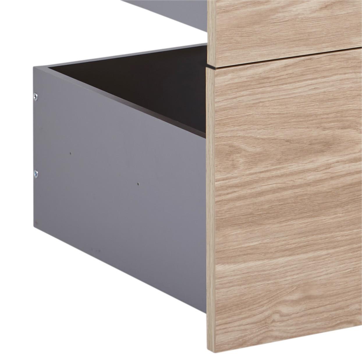 LÅDSET UNIT -BASED- - ekfärgad, Modern, trämaterial (45,3/83/47cm) - Based
