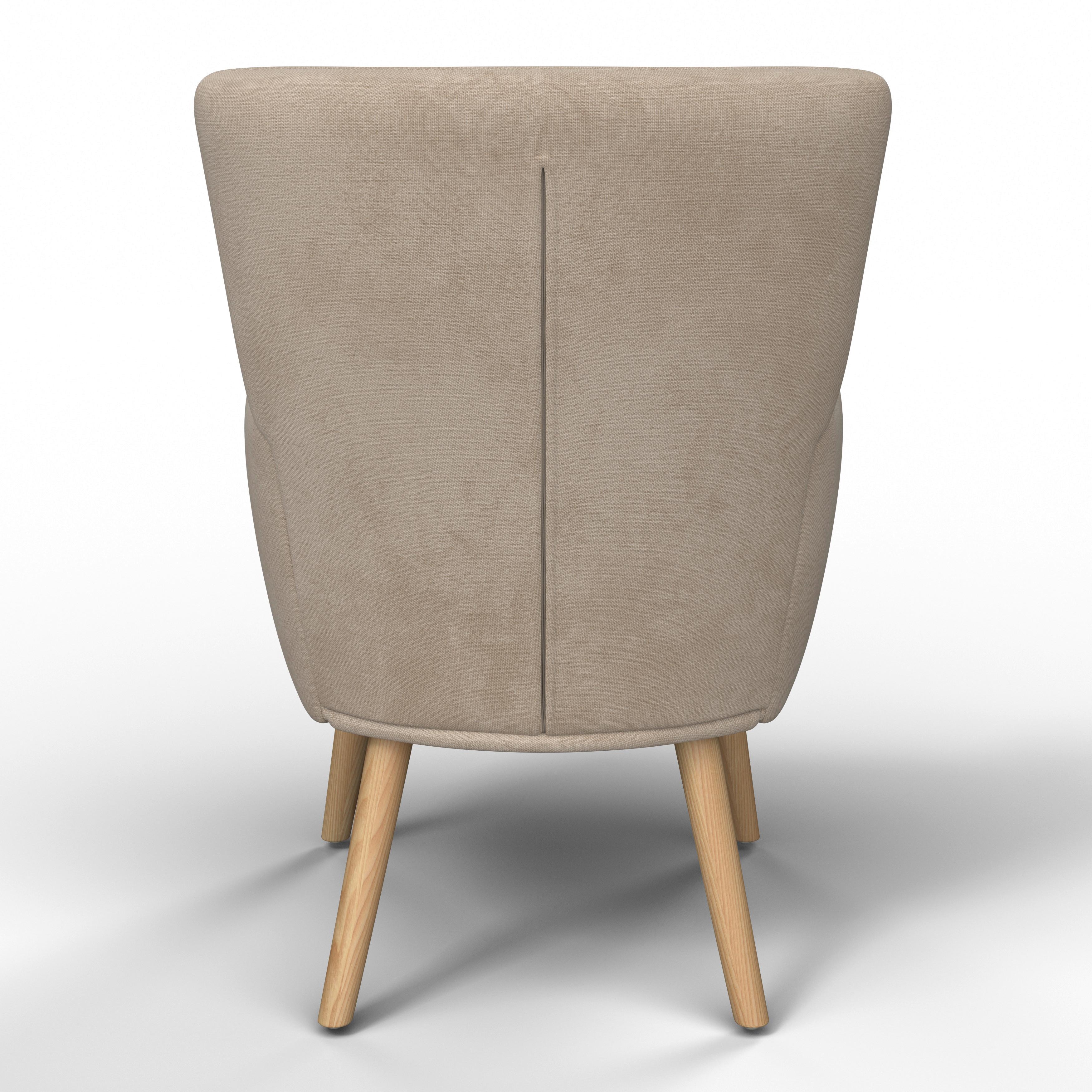 FÅTÖLJ STANKA - sandfärgad/naturfärgad, Modern, metall/trä (67/91/72cm) - Bessagi Home