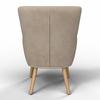 FÅTÖLJ STANKA - sandfärgad/naturfärgad, Modern, metall/trä (67/91/72cm) - Bessagi Home