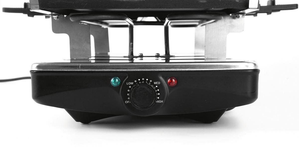 GRILL RACLETTE 16543 - kolor srebrny/czarny, Basics, kamień/tworzywo sztuczne (42/23/13cm) - GOURMETMAXX