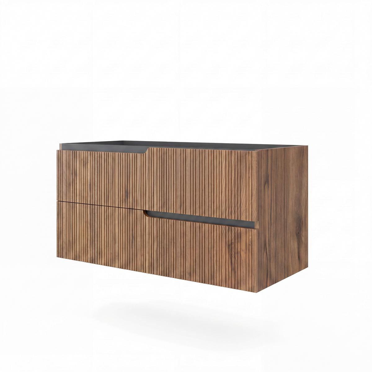 Ormarić Ispod Umivaonika Winter - boja oraha/antracit, Moderno, pločasti materijal (100/51/46cm)