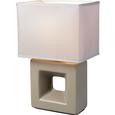 Tischleuchte Quadro, max. 40 Watt - Taupe, Keramik/Textil (17/12/28cm) - Mömax modern living