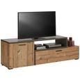 TV-Element Grau/fichte - Fichtefarben/Schwarz, MODERN, Holzwerkstoff/Kunststoff (170/53/45cm) - Mömax modern living