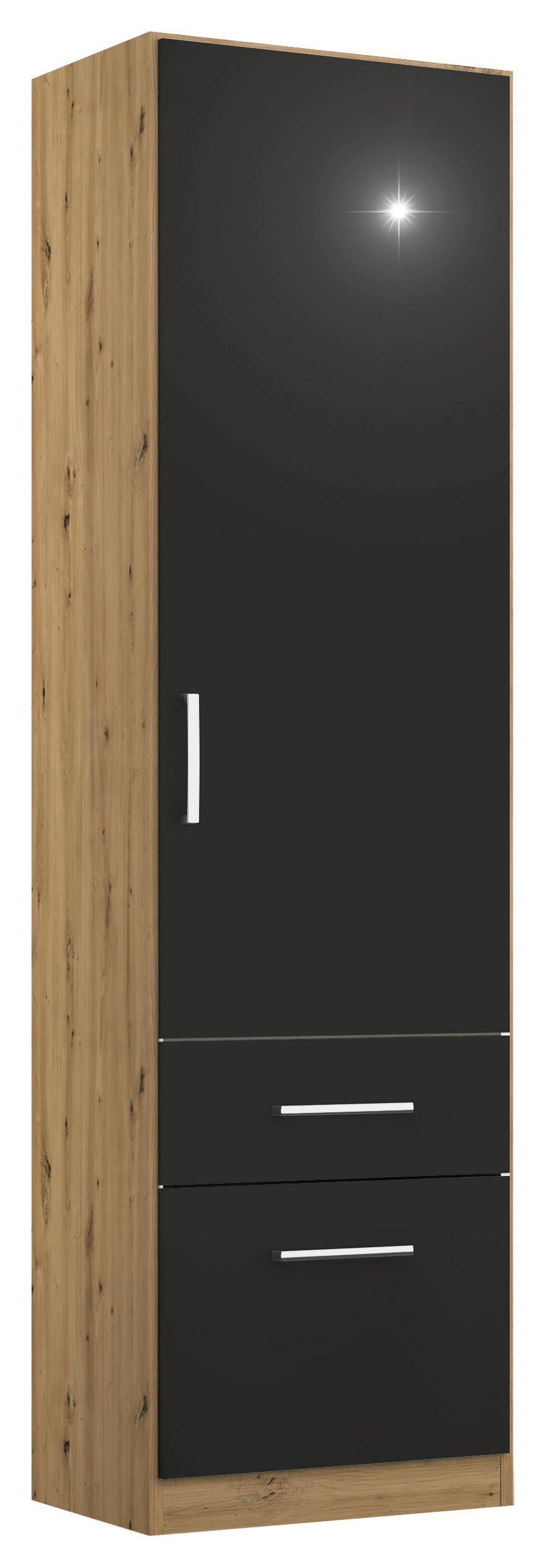 Dulap Usi Rotative Berlin - stejar Artisan/gri, Modern, material pe bază de lemn (47/197/54cm) - Modern Living