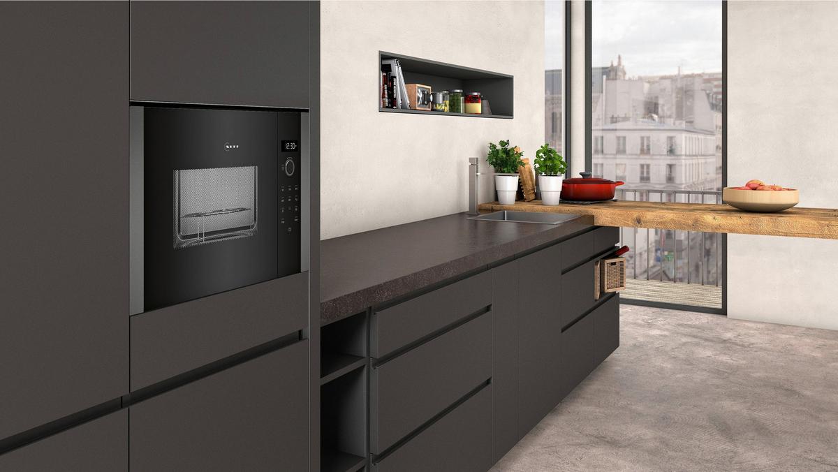 Einbaumikrowelle HLAGD53G0 Graphitfarben - Graphitfarben, MODERN, Metall (59,4/38,2/38,8cm) - Neff