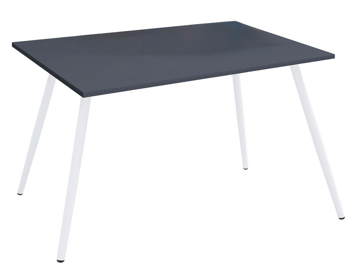 Pisalna Miza Salia, Antracit, Bela, 110x50cm - bela/antracit, Moderno, kovina/leseni material (110/50/70cm) - MID.YOU