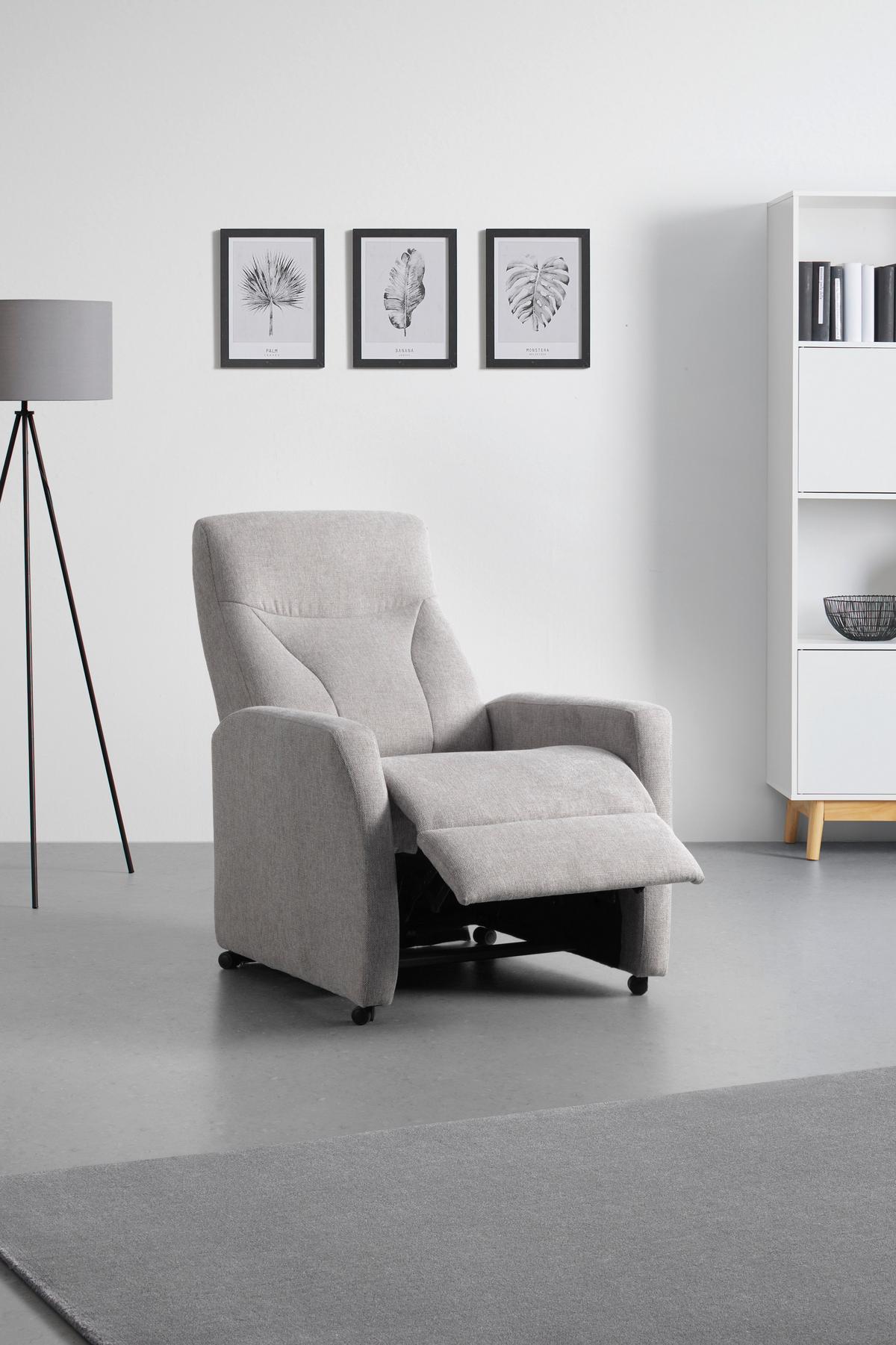 Relaxsessel Times in Grau - Grau, Modern, Kunststoff/Textil (76/110/80cm) - Mömax