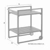 SERVERINGSVAGN RICCARDO - mörkgrå/naturfärgad, Modern, metall/plast (72/76/52cm) - Bessagi Garden