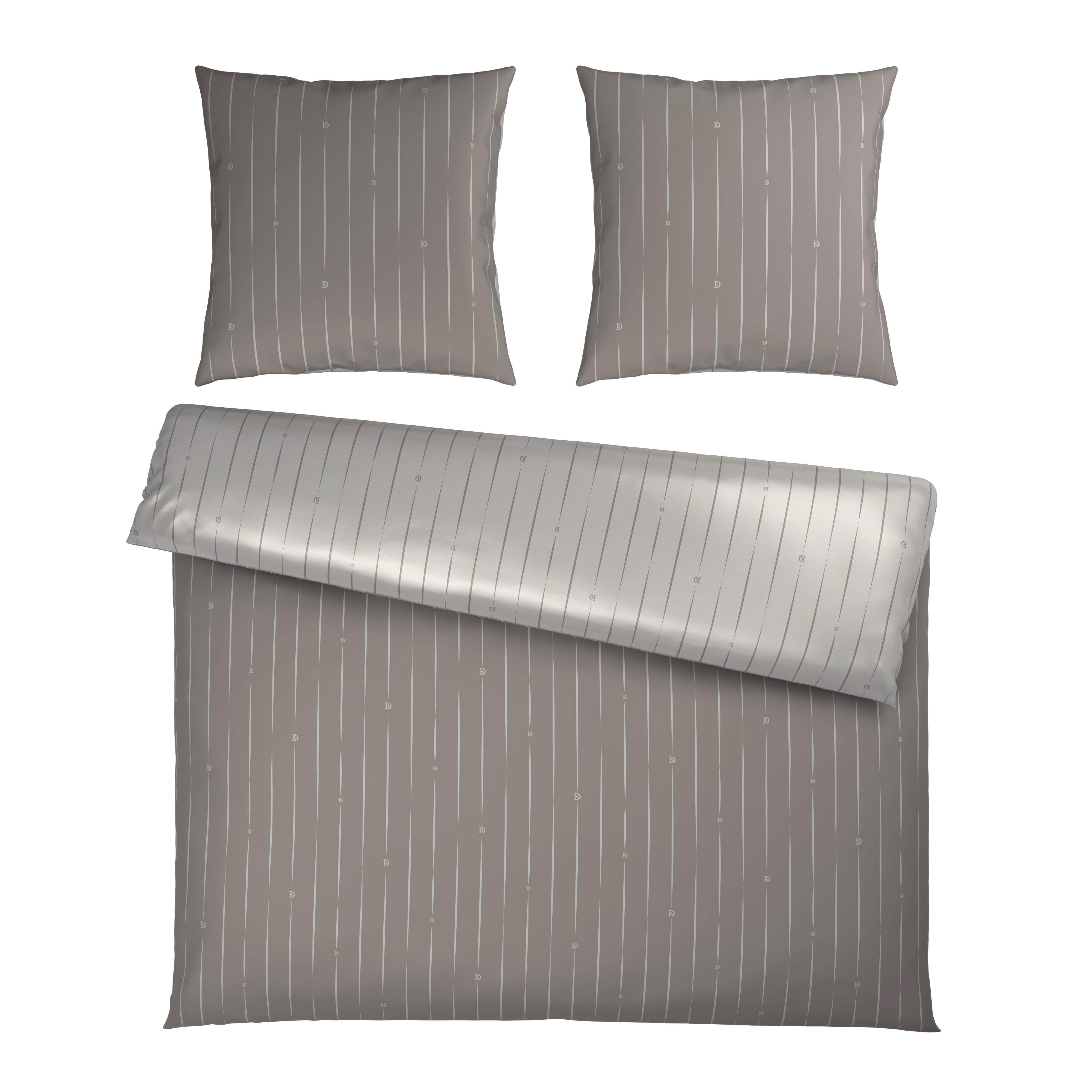 POŚCIEL DWUSTRONNA STRIPES - DK - kolor srebrny, Design, tkanina (200/200cm) - Dieter Knoll