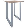 BARTISCH XONA B 80X80 - Silberfarben/Sonoma Eiche, Konventionell, Holzwerkstoff/Metall (80/80/102cm)