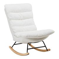 Gugalnik Devin, Bela - bela/naravne barve, Moderno, kovina/tekstil (71/100/103cm) - Bessagi Home