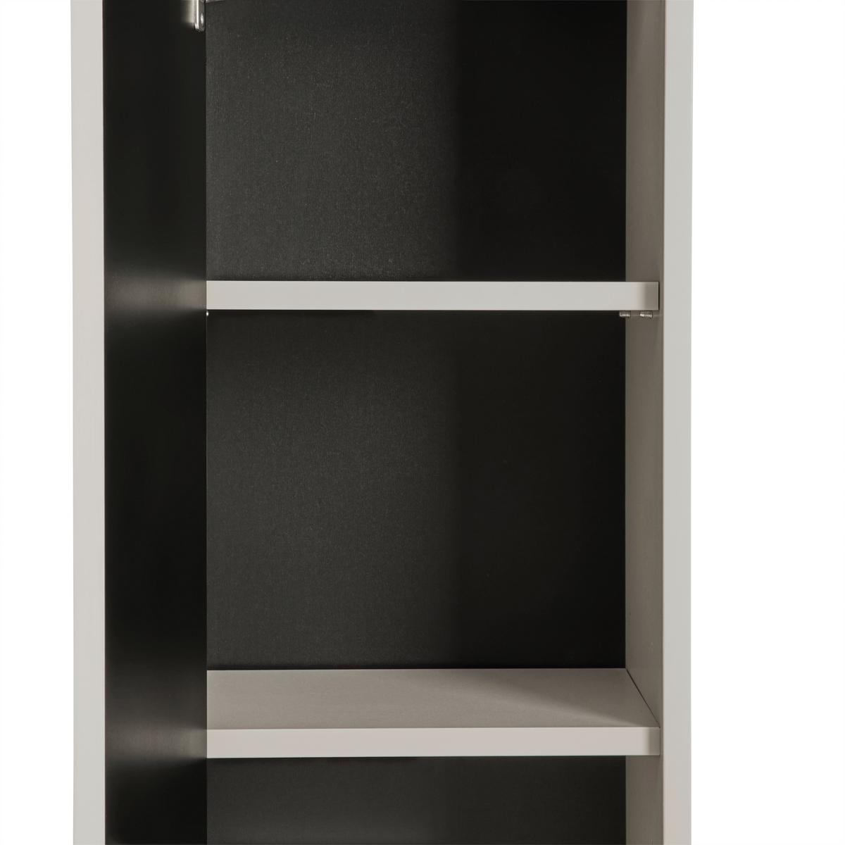 Hochschrank Sophia Kaschmir - Kaschmir/Schwarz, MODERN, Holzwerkstoff (35/190/33cm) - Mömax