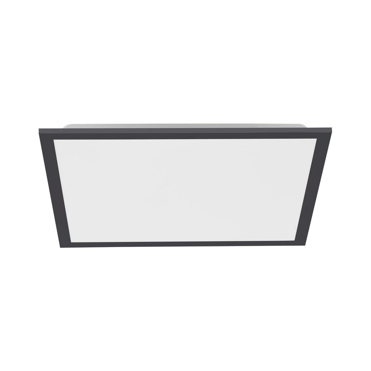 LED-Deckenleuchte Flat max. 23,5 Watt - Schwarz, Basics, Kunststoff/Metall (44,5/44,5/7cm)