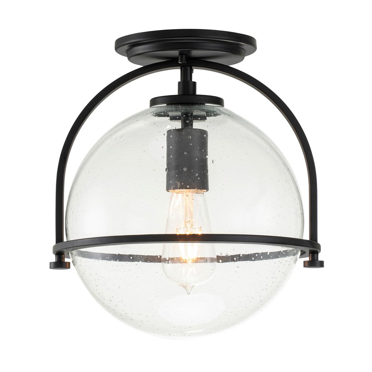 Stropna Svjetiljka Somerset - crna, Design, staklo/metal (28.2/31.8cm) - Elstead Lighting
