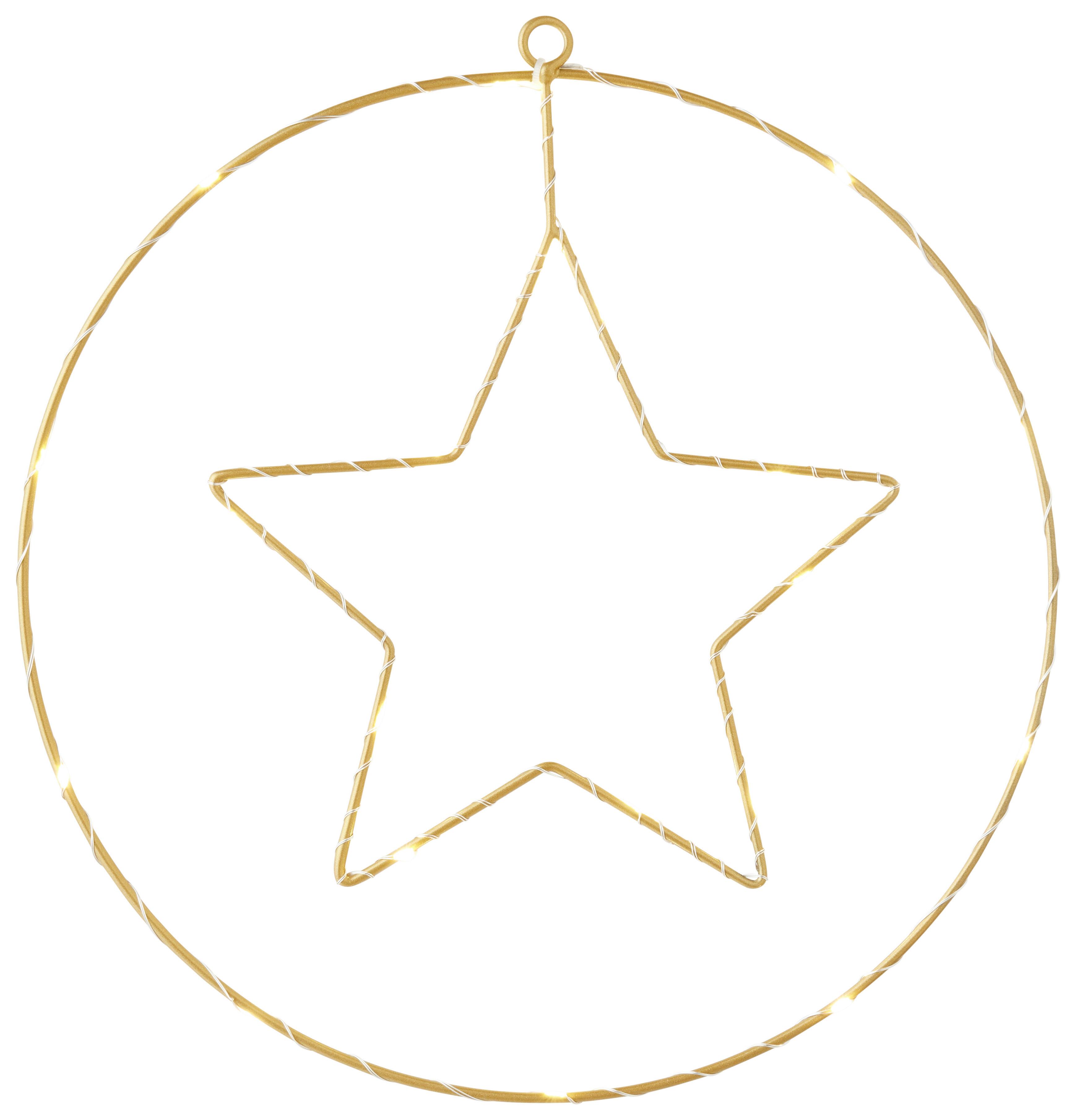 Függődísz Starlight - fekete/aranyszínű, fém (30cm) - Modern Living
