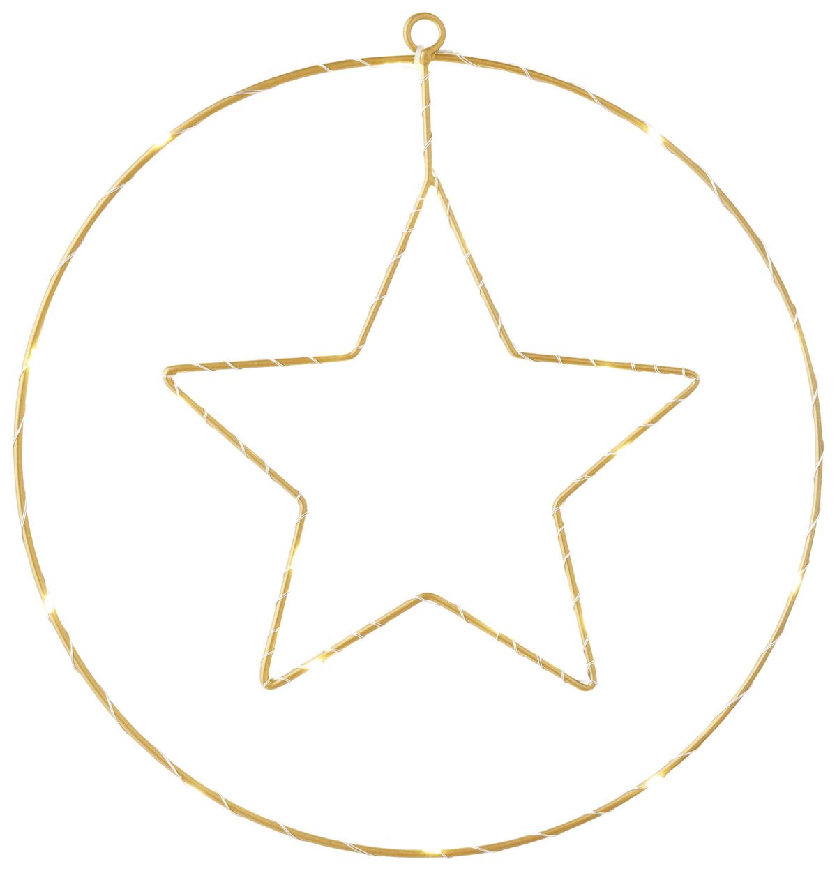 Függődísz Starlight - fekete/aranyszínű, fém (30cm) - Modern Living