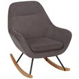Scaun Balansoar Riviera - gri închis/culoare natur, Modern, lemn/textil (75/91/92cm) - Modern Living Scaun Balansoar Riviera - gri închis/culoare natur, Modern, lemn/textil (75/91/92cm) - Modern Living
